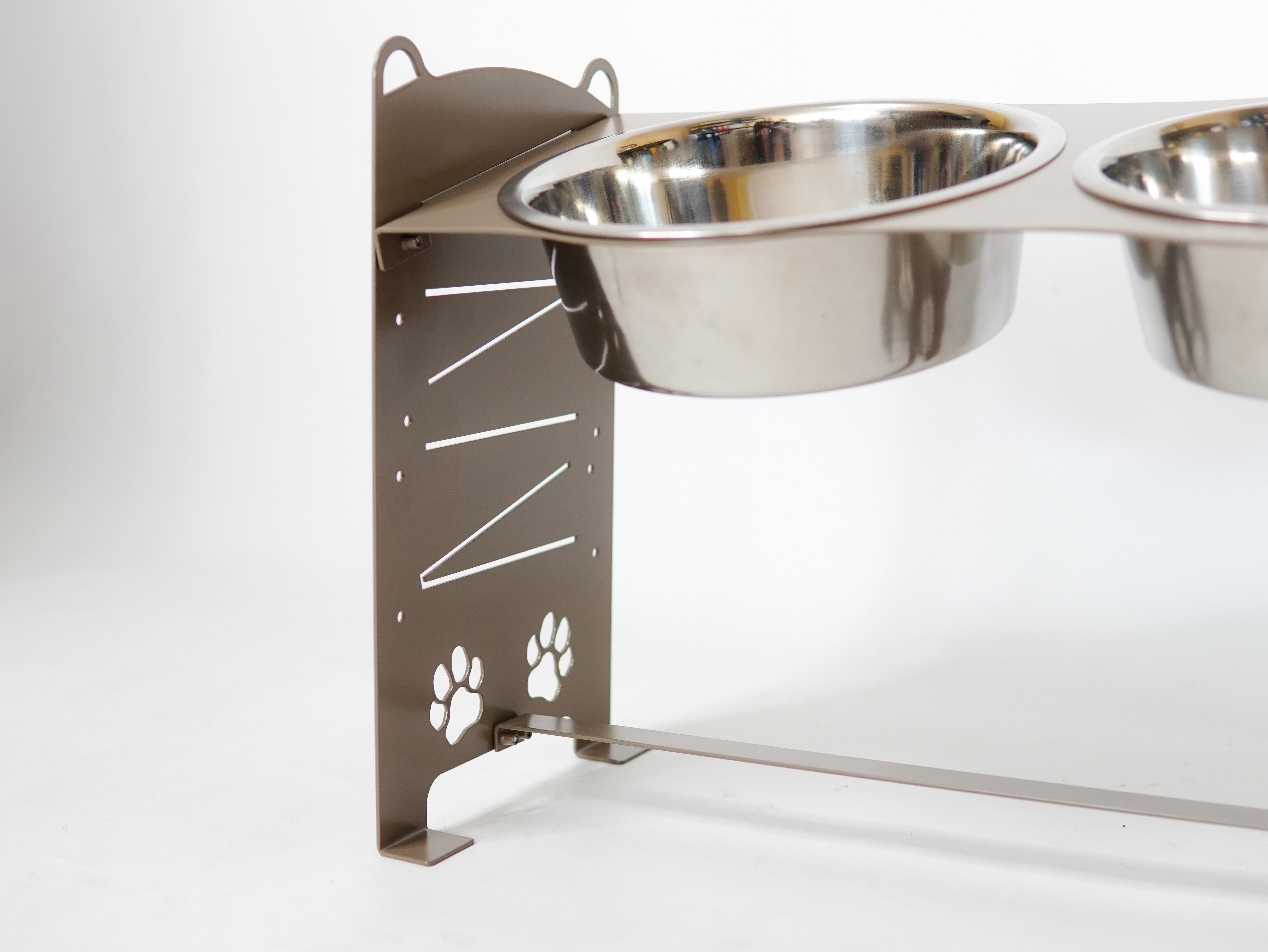 Кормушка для собак средних пород разборная-регулированная 122-293 мм 1,8/2,8 л Бежево-серый (27167252) - фото 8