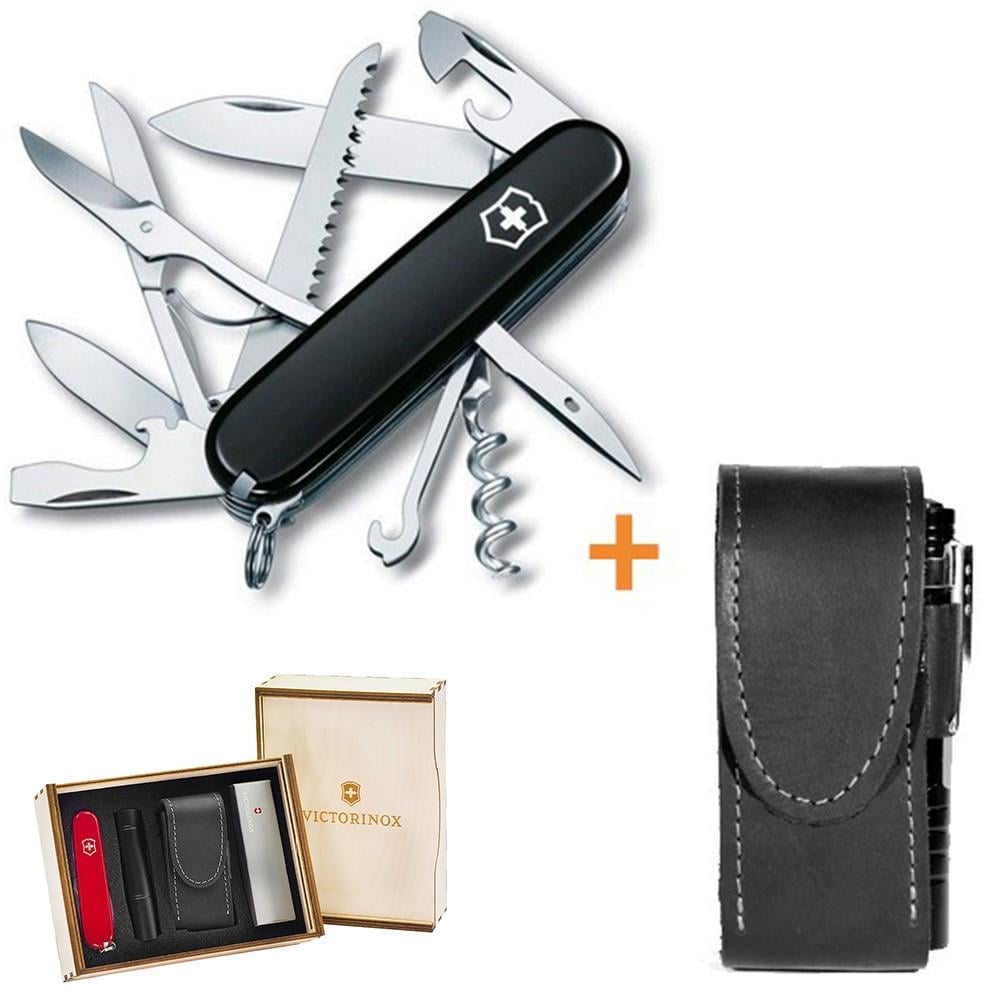 Комплект нож Victorinox Huntsman 1.3713.3/чехол с фонариком - фото 9