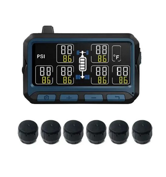 Система контроля давления и температуры в шинах TPMS Careud D550S-6-WF 6 внешних датчиков до 13 Бар