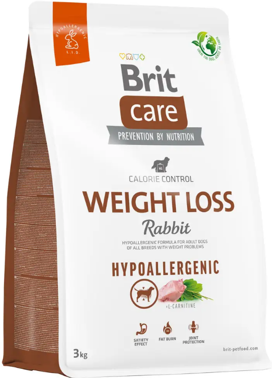 Корм для собак Brit Care Dog Hypoallergenic Weight Los с кроликомs 3 кг (1821030987)
