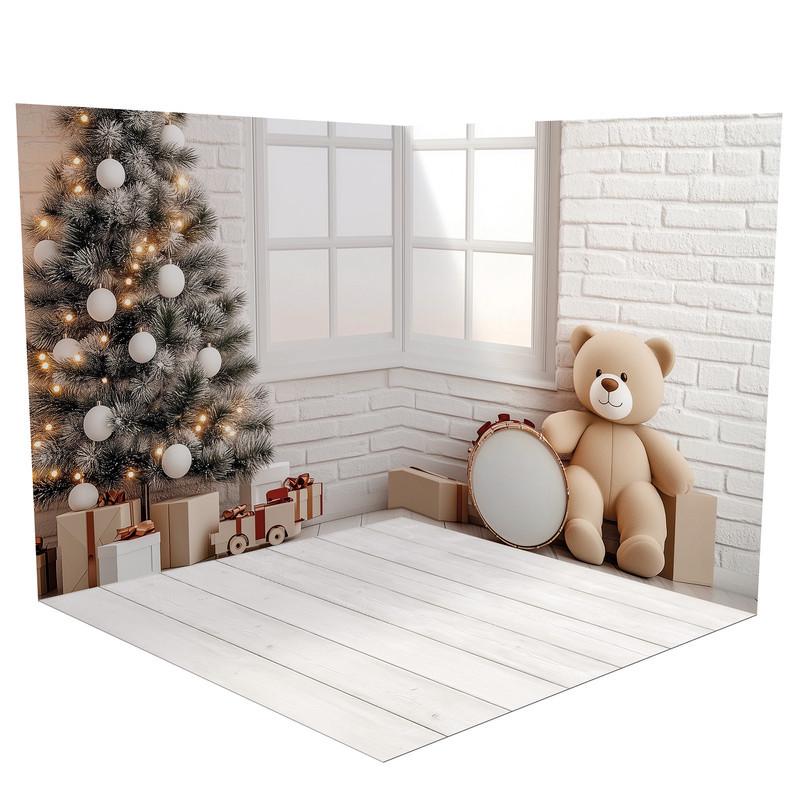 Фотофон новогодний угловой виниловый Frontlit 160x160 см 450 г/м2 №58542