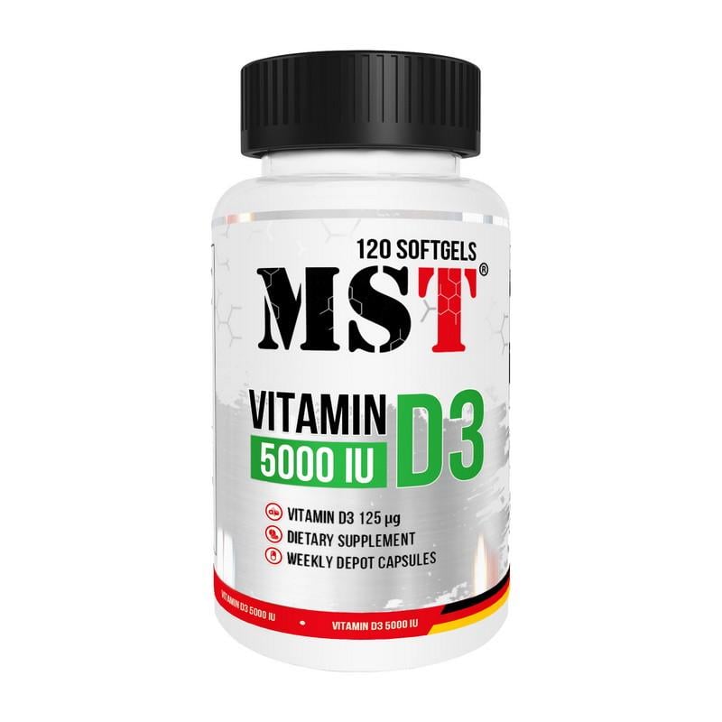 Вітамін MST Vitamin D3 5000 IU 125 мкг 120 капс. (22398-01)