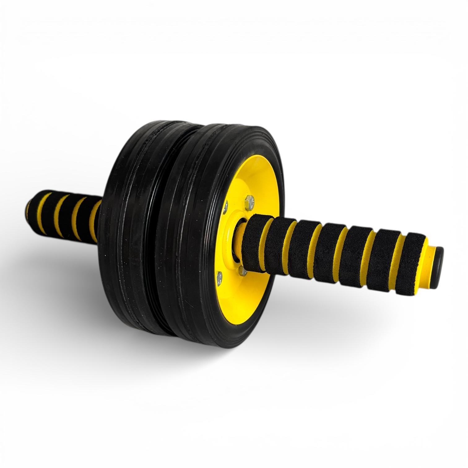 Ролик для преса Міць колесо подвійне Жовтий (31365506) Ролик для преса Міць колесо подвійне Жовтий (31365506)