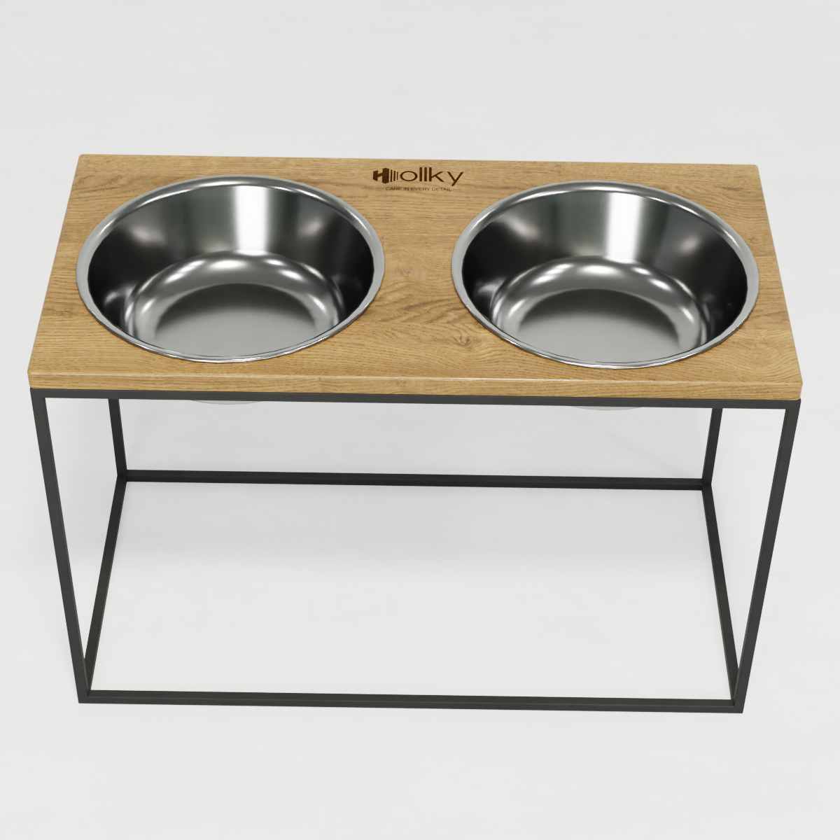 Миски на підставці для дуже великих собак Hollky Base XXL40 2х2,8 л (BXXL40-643240-GRNT) - фото 2 Миски на підставці для дуже великих собак Hollky Base XXL40 2х2,8 л (BXXL40-643240-GRNT) - фото 2