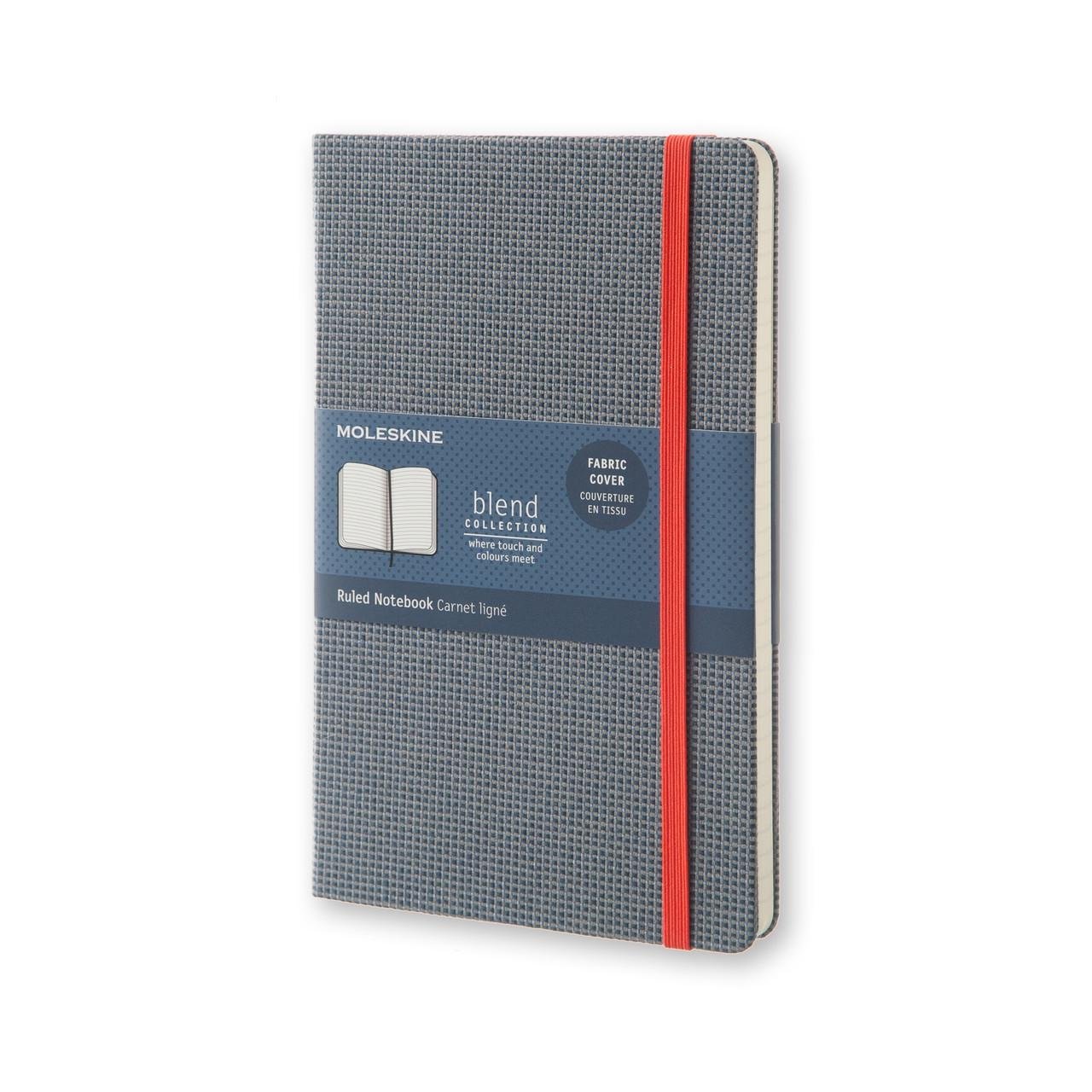 Блокнот Moleskine Limited Blend средний 240 страниц в линейку в тканевой обложке 13х21 см Синий