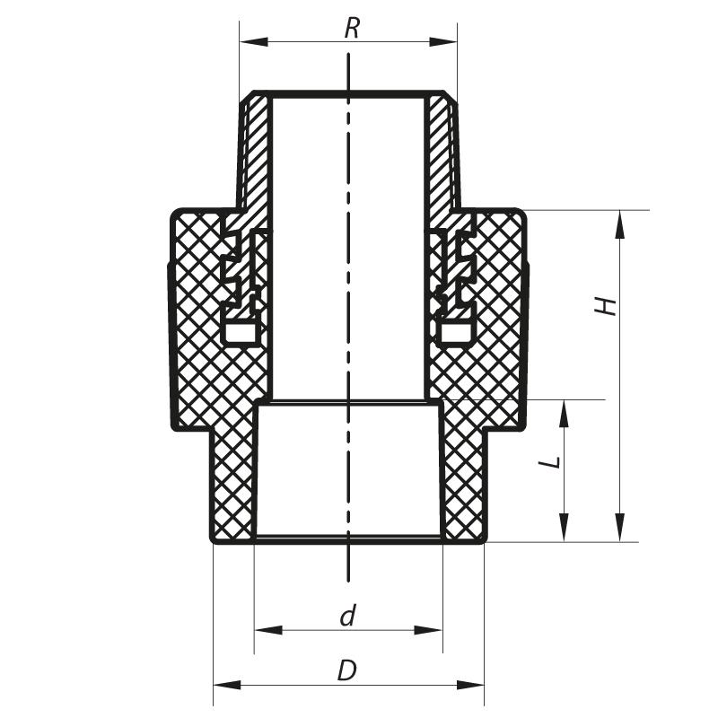 Муфта сполучна ЗР 20x1/2M PPR KOER K0094.PRO (KP0113) - фото 2