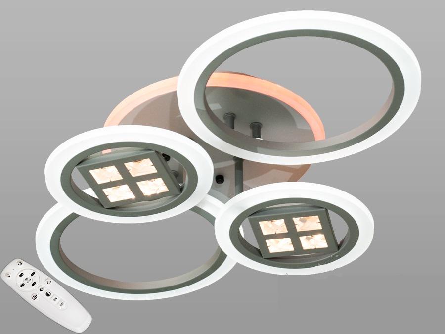 Люстра потолочная Octav светодиодная с диммером 90 Вт (AD8200/2+2WH)