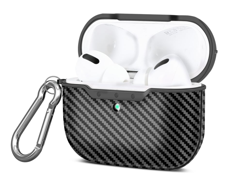 Силіконовий чохол Primo Carbon Fiber для AirPods Pro Black (1110529744) - фото 1