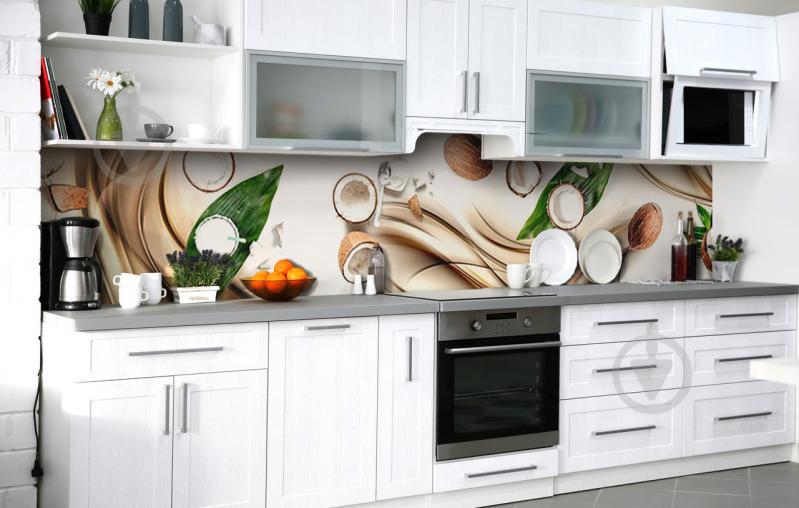 Скинали на кухню Zatarga «Вкусные тропики» 600х3000 мм виниловая 3Д наклейка кухонный фартук самоклеящаяся