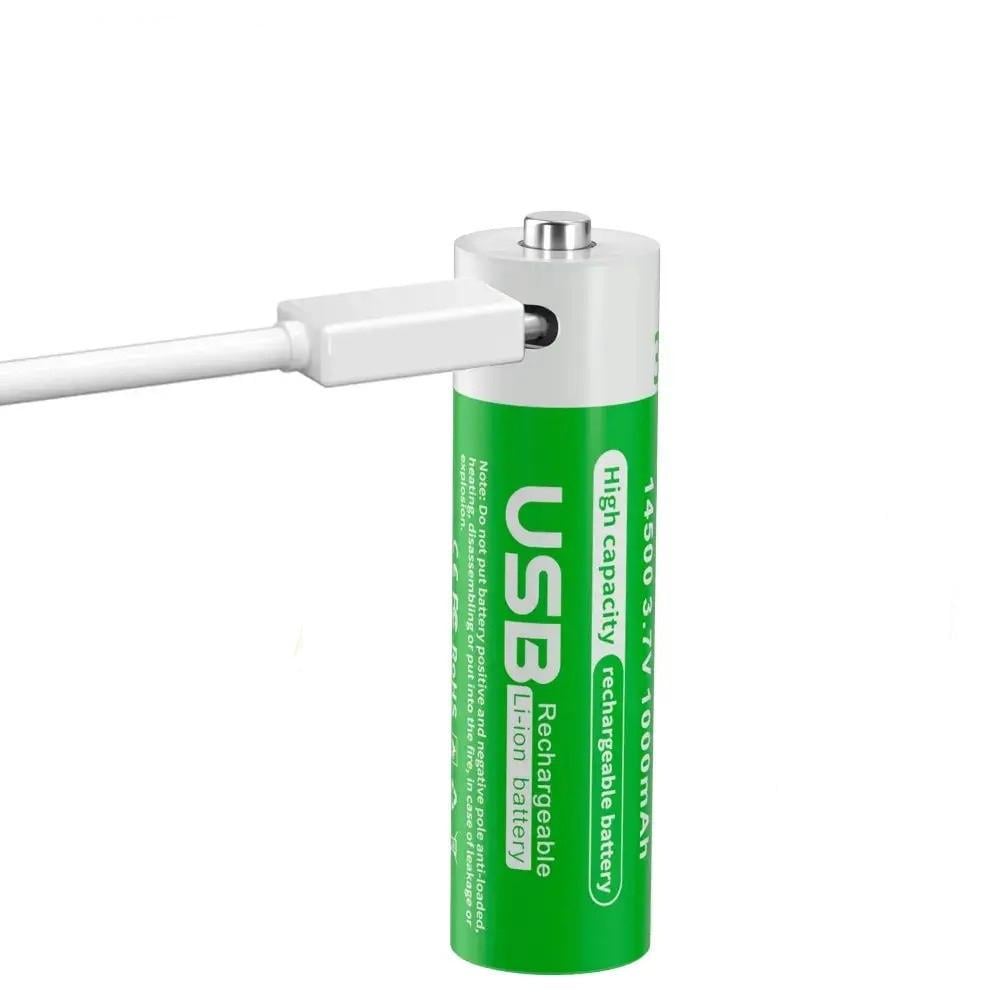 Акумулятор Pujimax 14500 із зарядкою Type-C 3,7V Li-Ion 1000 mAh (2575994388) Акумулятор Pujimax 14500 із зарядкою Type-C 3,7V Li-Ion 1000 mAh (2575994388)