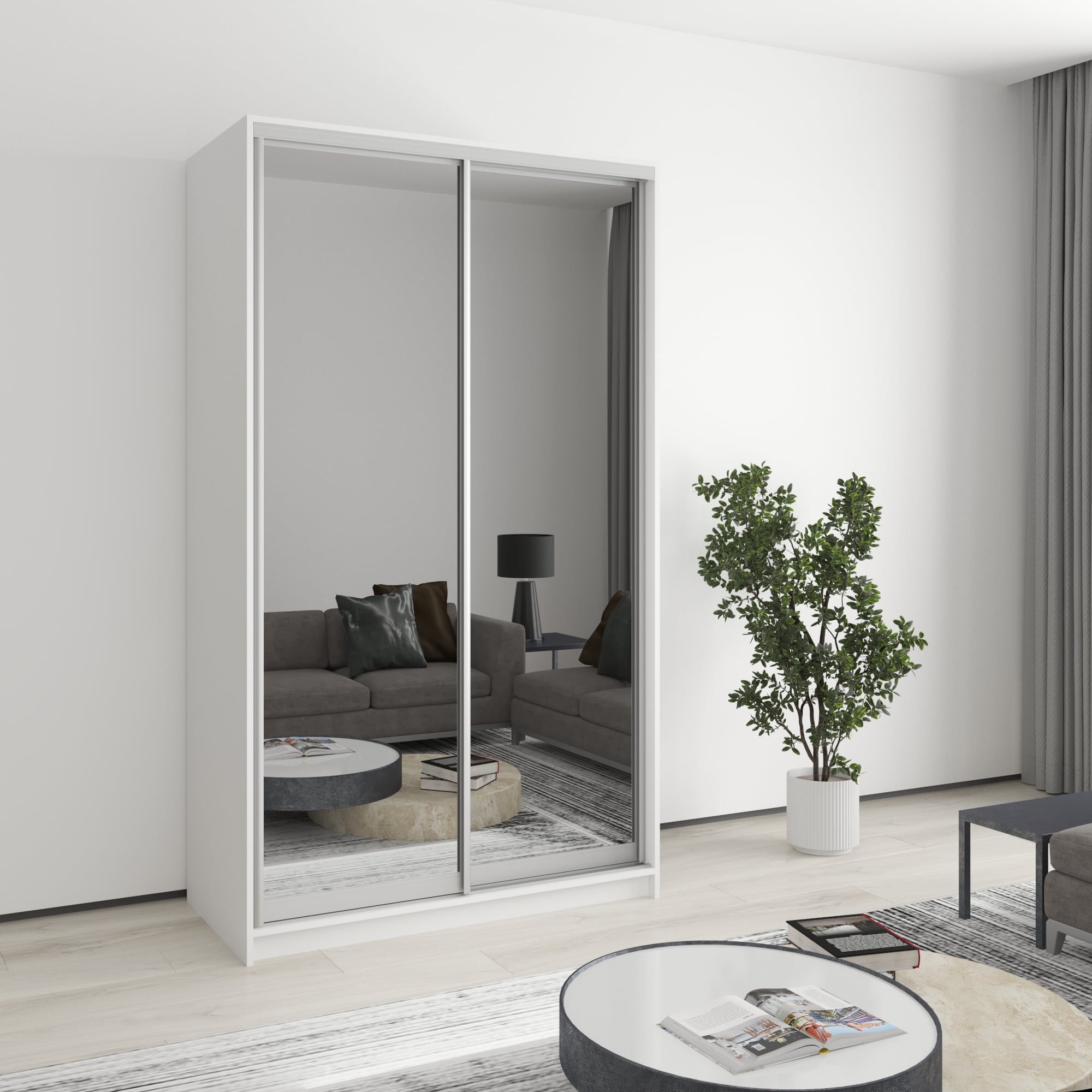 Шкаф-купе двухдверный Mebel Star Стандарт AL MBS-2461 120х45х210 см Аляска белый (1003415) Шкаф-купе двухдверный Mebel Star Стандарт AL MBS-2461 120х45х210 см Аляска белый (1003415)