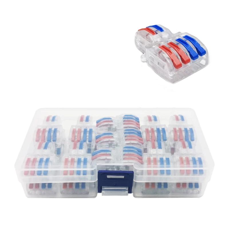 Набор клемм Tactix 0,08-4 мм2 32А 1-2+1-2 разветвитель одинарная 39х22,5х14,5 мм 22 шт. Разноцветный (SPL-42T-22box)