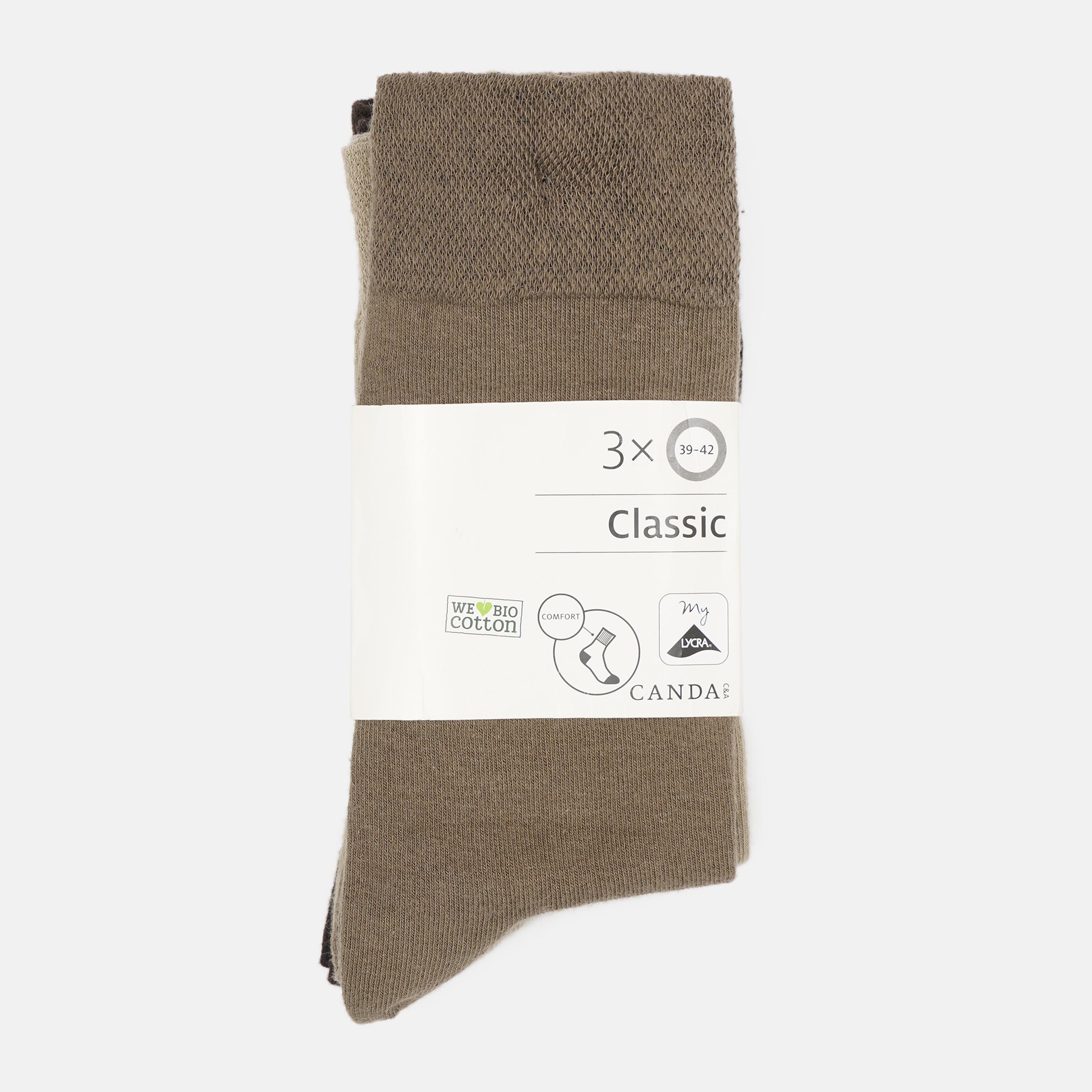 Шкарпетки C&A 3 пари р. 39-42 Бежевий/Коричневий (9510179840060)