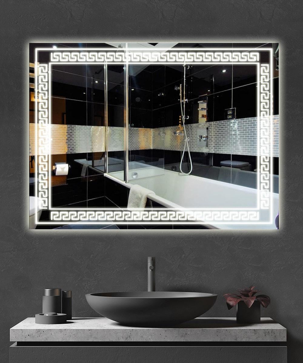 Зеркало с LED подсветкой ML-29 орнамент 60x100 см