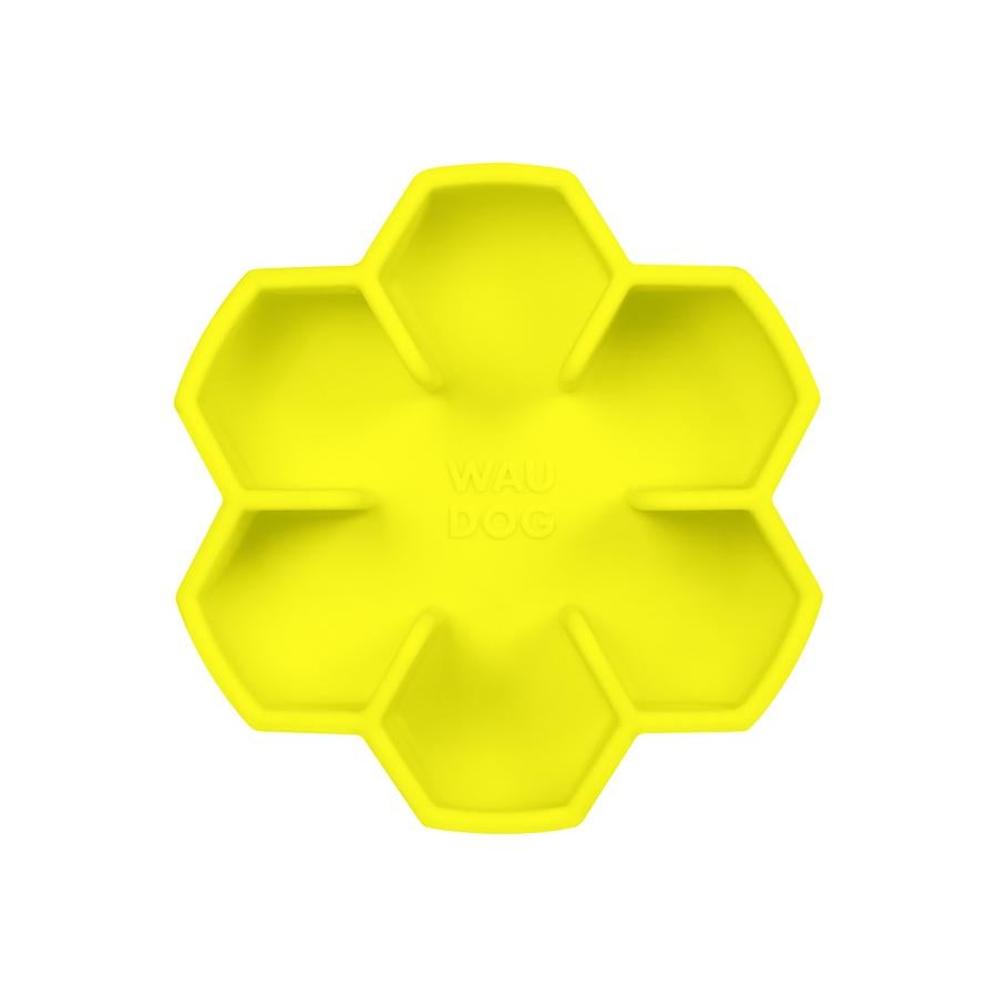 Миска силиконовая Waudog для медленного кормления кошек собак 450 мл Yellow (23538) Миска силиконовая Waudog для медленного кормления кошек собак 450 мл Yellow (23538)