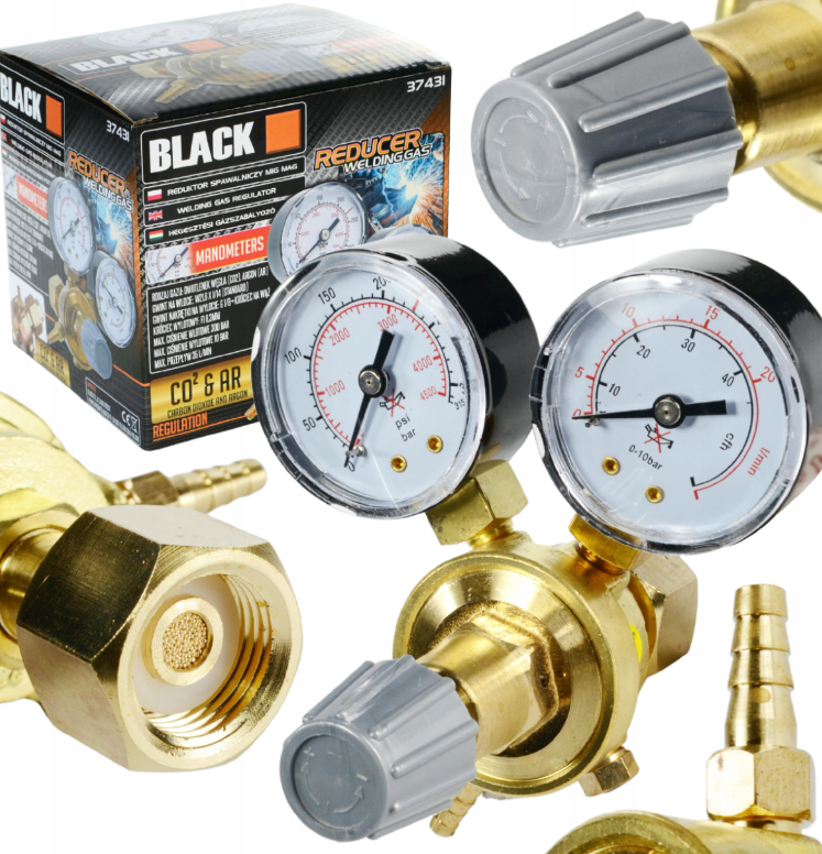 Редуктор для газосварки ARGON CO2 300BAR Black (14918232973) - фото 2 Редуктор для газосварки ARGON CO2 300BAR Black (14918232973) - фото 2