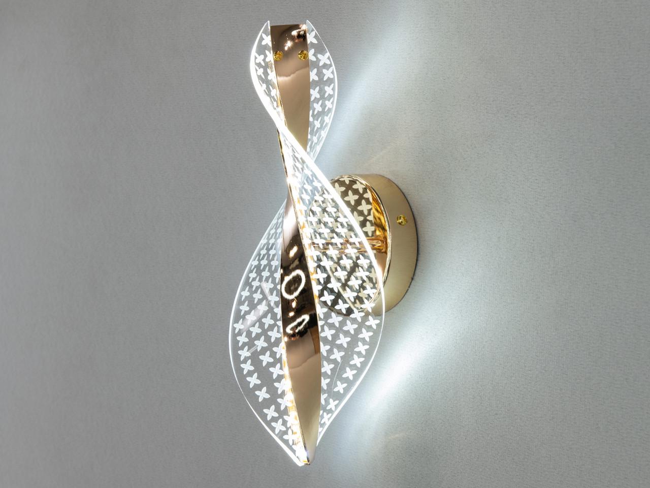 Світильник настінний F3851-5-LS LED у спальню 6W Золотий - фото 6