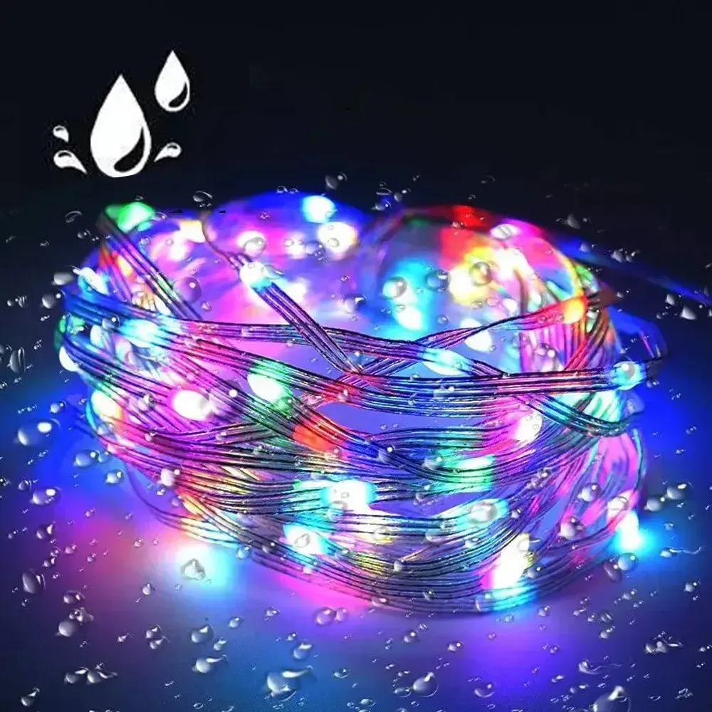 Гирлянда от USB 20 м 200 LED с пультом Разноцветный (234588390) - фото 9