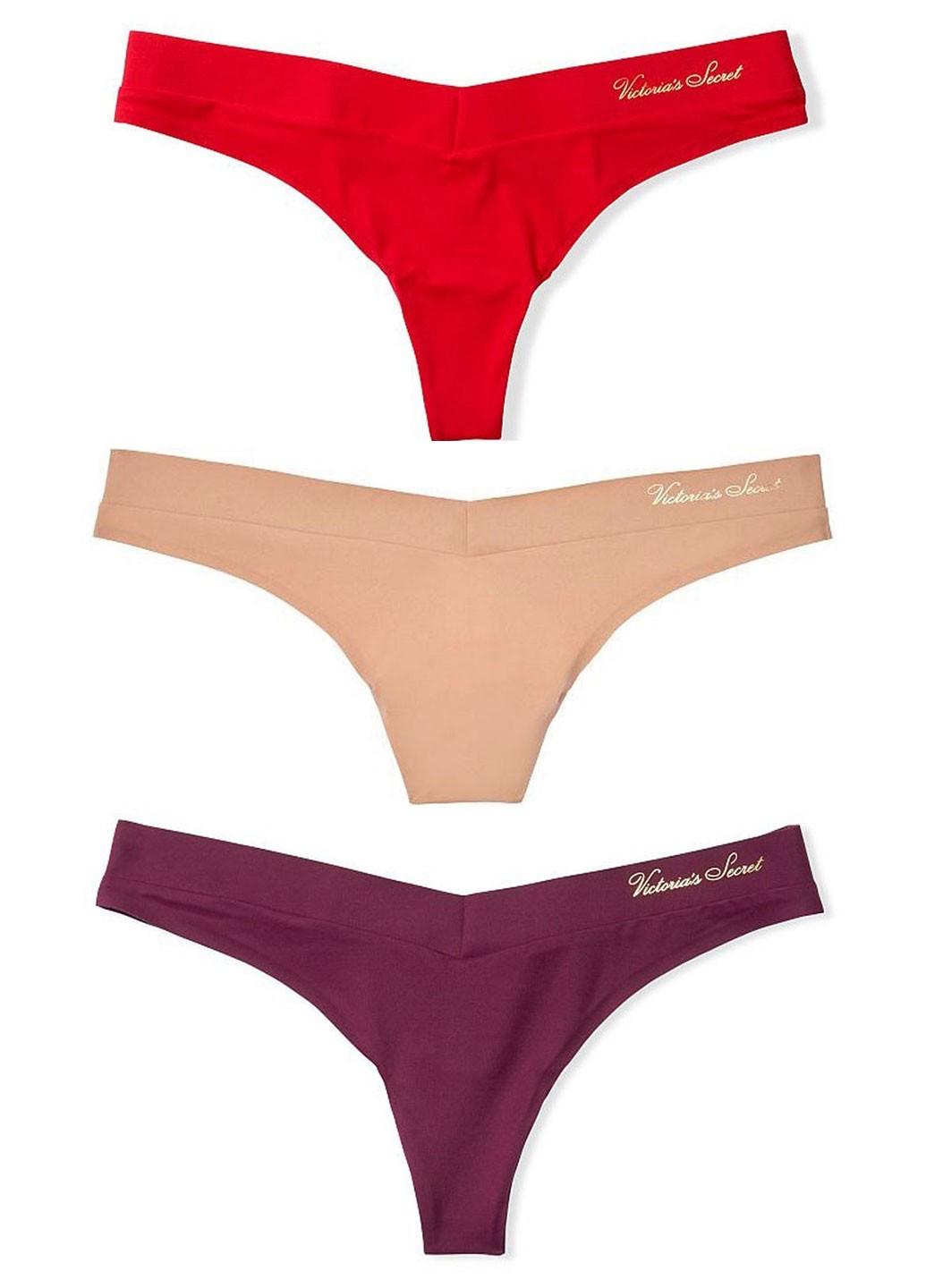 Комплект трусиков Victoria's Secret S 3 шт. Разноцветный (1440000399761QD422S)