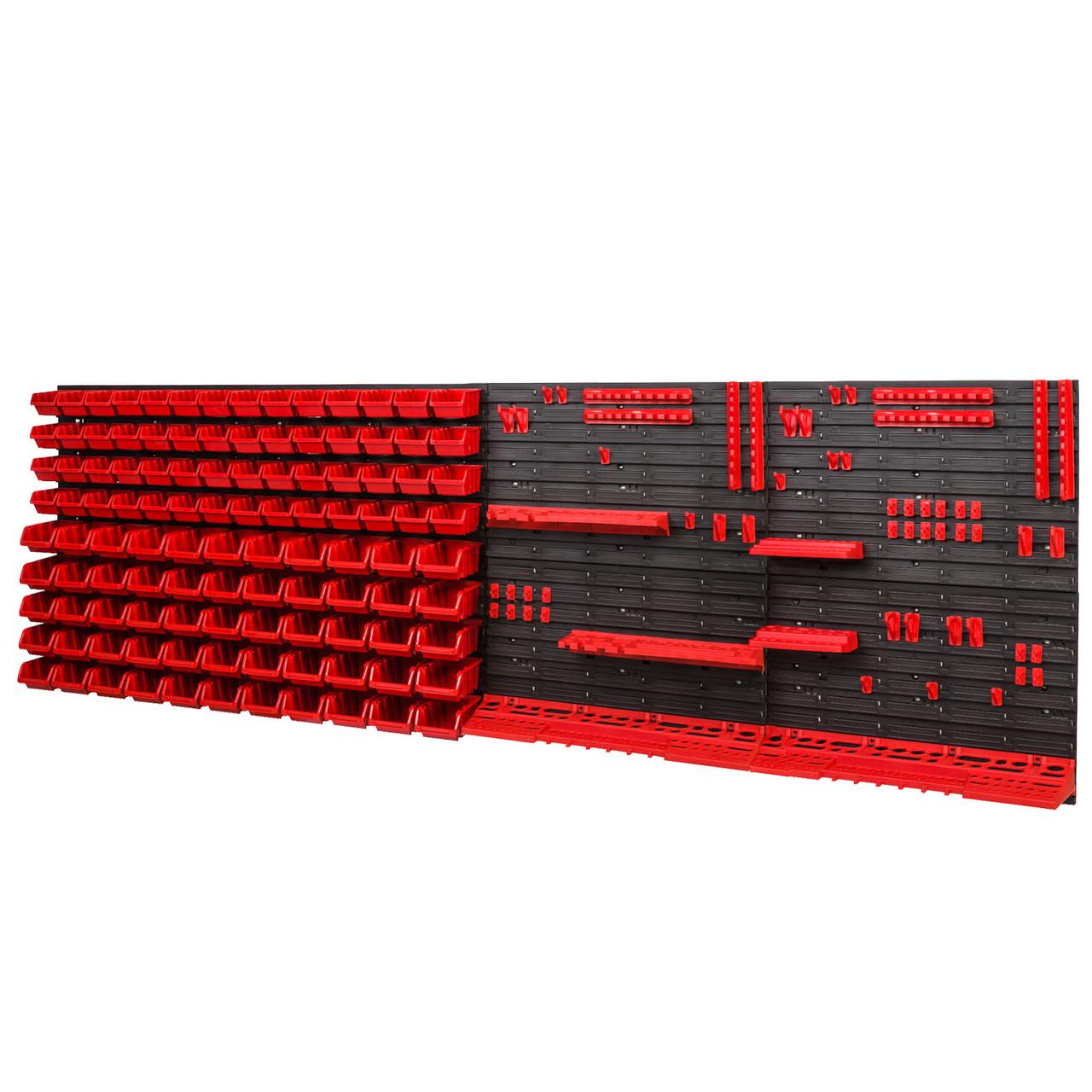 Панель настенная с полками и держателями Kistenberg 230х78 см на 111 контейнеров (MIX626)