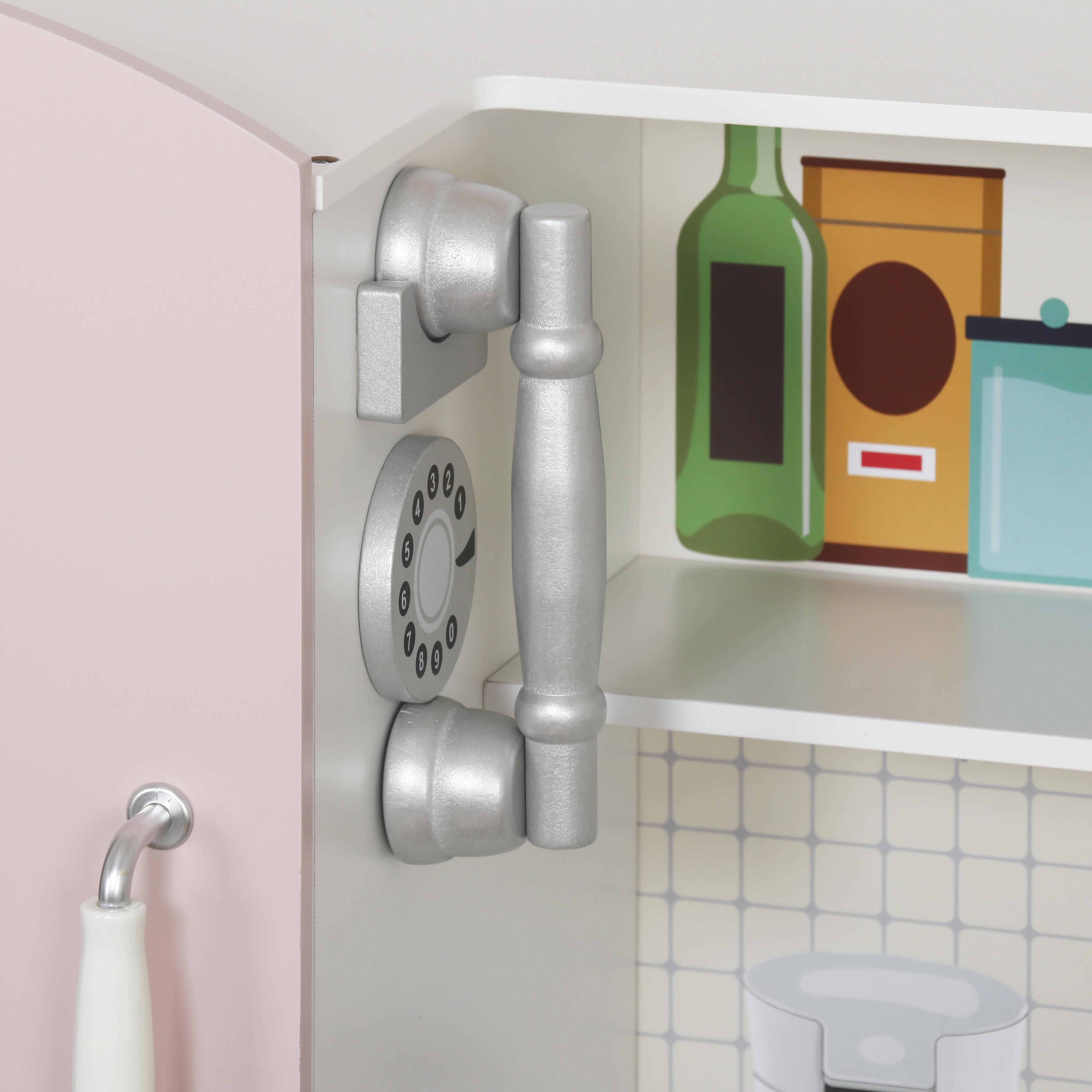 Дитяча кухня Маленький Шеф із плитою та LED-підсвіткою з аксесуарами Pink (2803305465) - фото 4 Дитяча кухня Маленький Шеф із плитою та LED-підсвіткою з аксесуарами Pink (2803305465) - фото 4