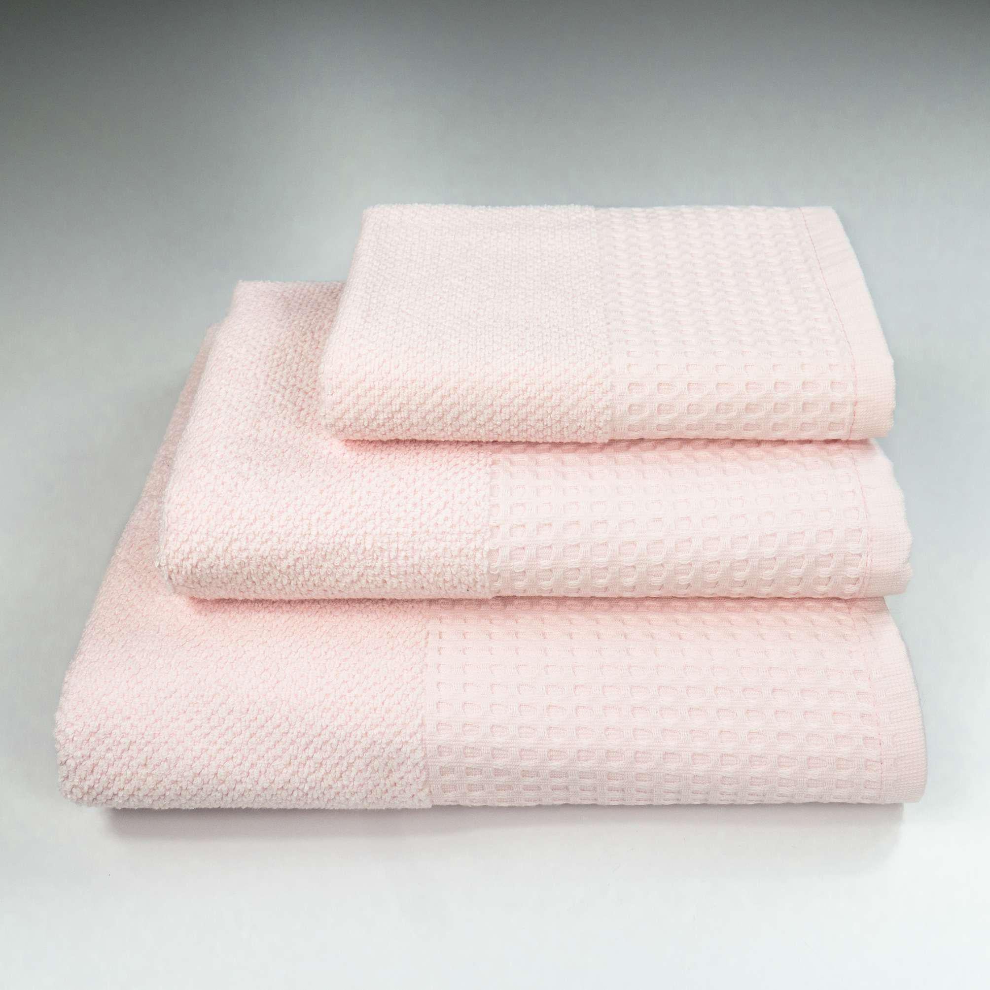 Комплект полотенец GM Textile Бордюр вафельный 3 шт. Светло-розовый (500-3k-vb-vanilla)