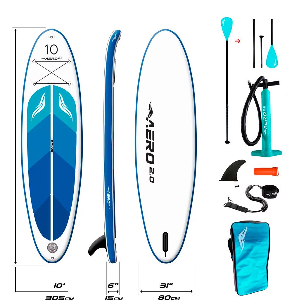 Дошка SUP AERO Board 2.0 надувна 305х15х80 см 10' Blue ocean - фото 2