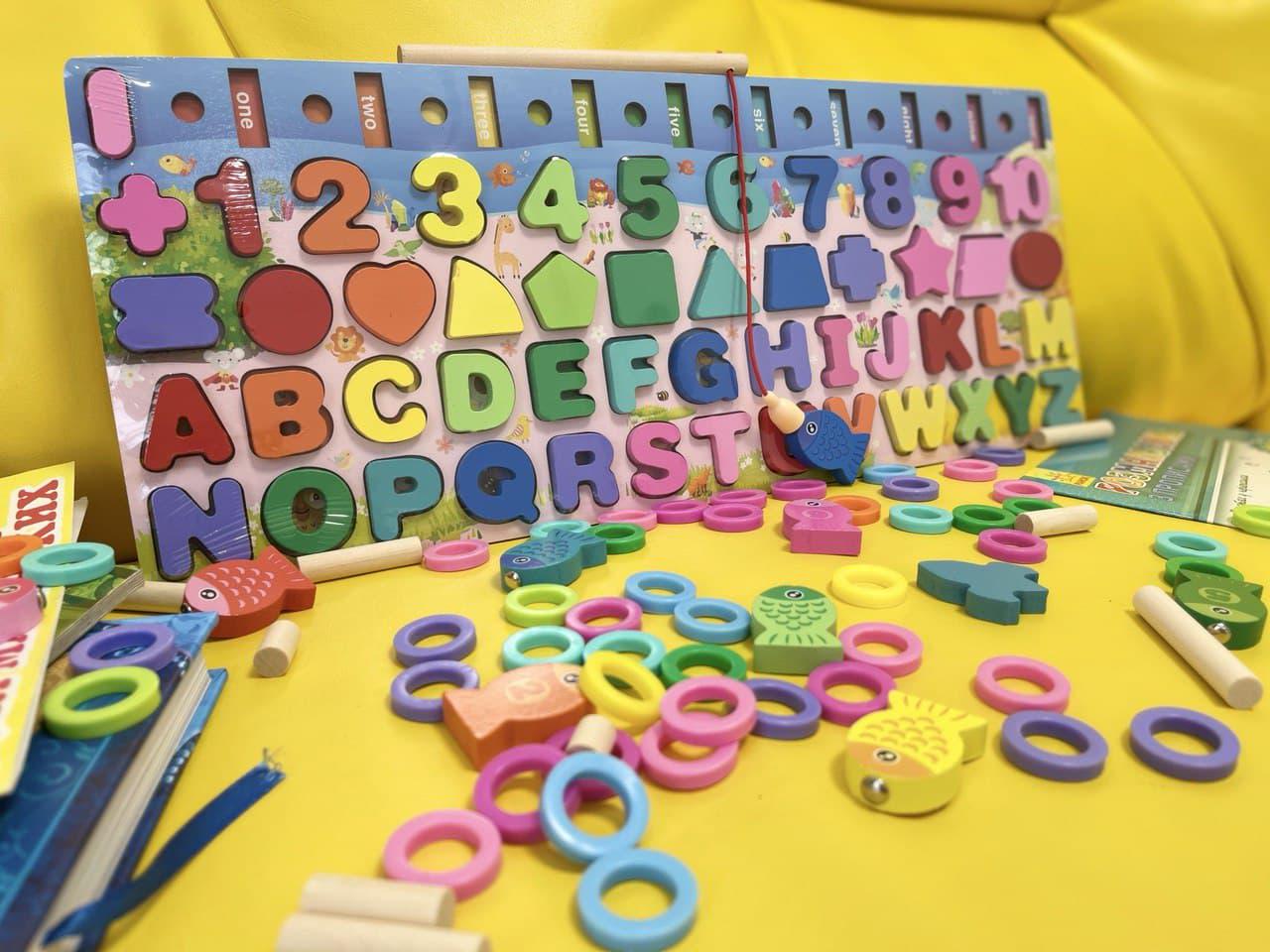 Деревянная развивающая игрушка геометрика Oray рыбалка 5 рядов - фото 5 Деревянная развивающая игрушка геометрика Oray рыбалка 5 рядов - фото 5