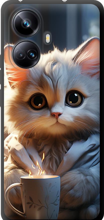 Чехол на Realme 10 Pro Plus White cat (5646b-2944-42517)