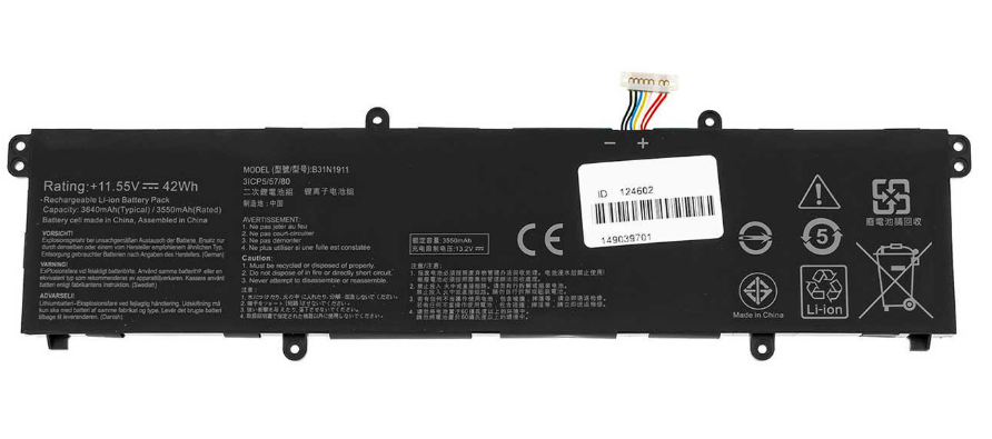 Аккумулятор для ноутбука Asus X1502ZA 3640 mAh 1155V 42 Wh