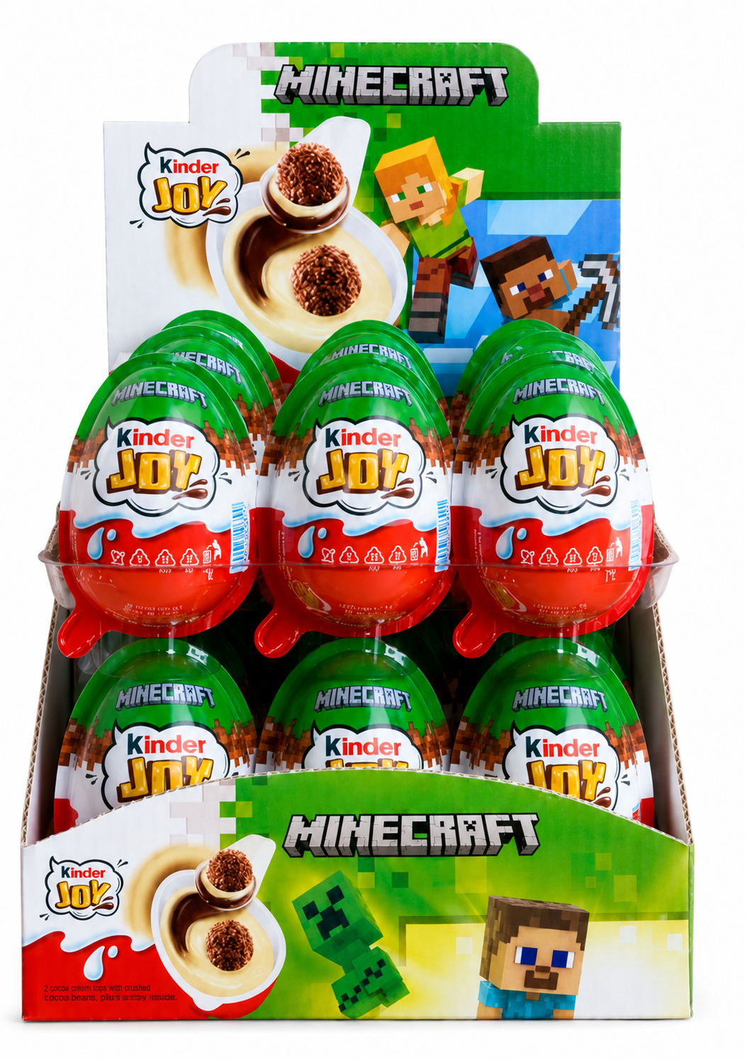 Яйца шоколадные Kinder Joy Minecraft молочный шоколад 24 шт. 480 г
