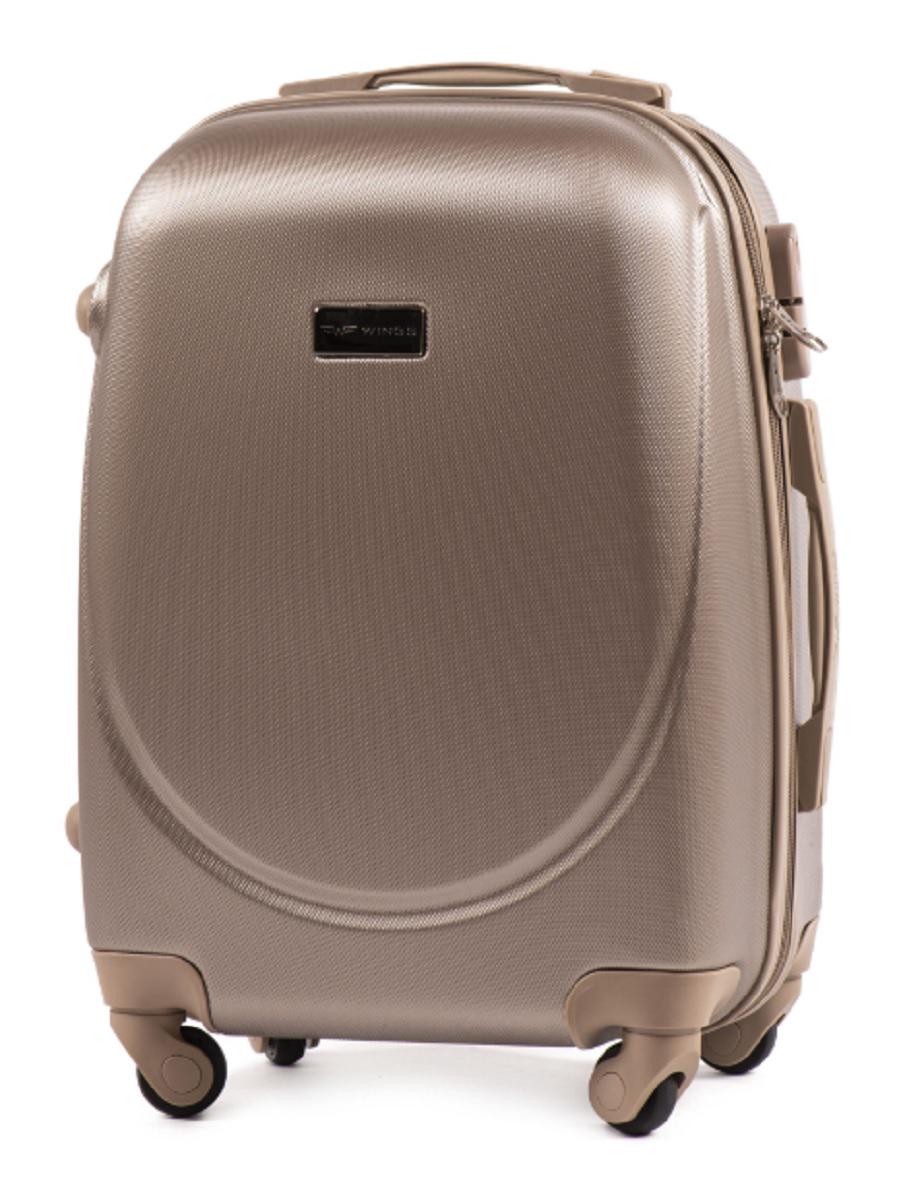 Валіза пластикова Wings 310 мала з розширенням Шампань (Wp00151)