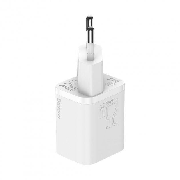 Устройство cетевое зарядное Baseus Super Si 1Type-C/Cable Type-C to Type-C TZCCSUP-L02 1 м 25 W White - фото 4