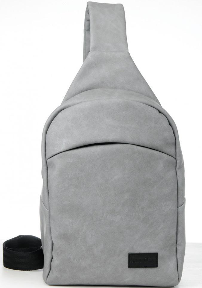 Сумка через плечо слинг Sambag Brooklyn MQH Светло-серый нубук (83311060) Сумка через плечо слинг Sambag Brooklyn MQH Светло-серый нубук (83311060)