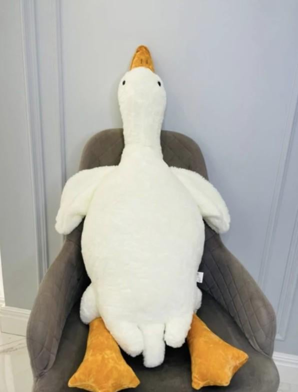 М'яка іграшка-обіймашка Гусак 130 см Білий (23180593) - фото 1 М'яка іграшка-обіймашка Гусак 130 см Білий (23180593) - фото 1