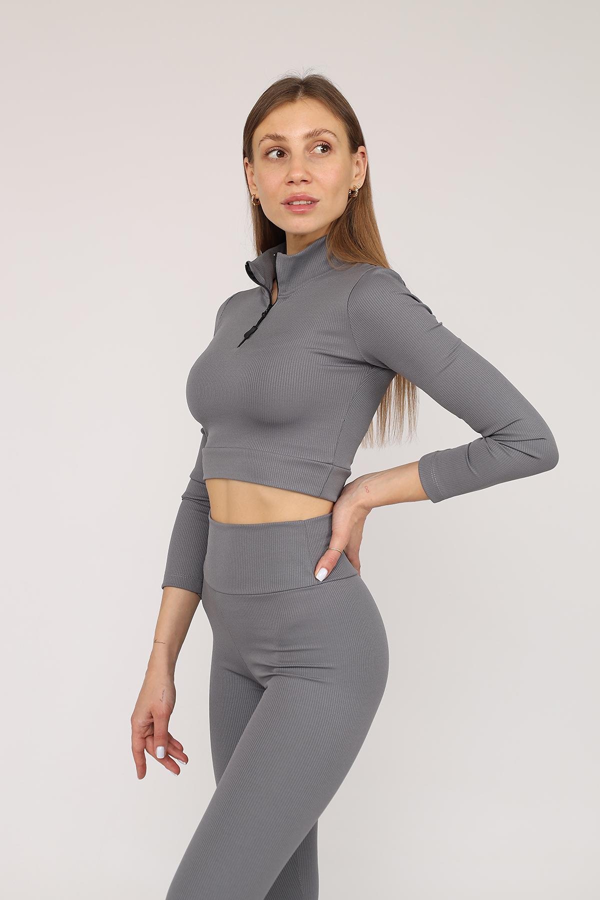 Футболка слім жіноча ЦБ-00272859 р. 46 Сірий (SKT001052453) Футболка слім жіноча ЦБ-00272859 р. 46 Сірий (SKT001052453)