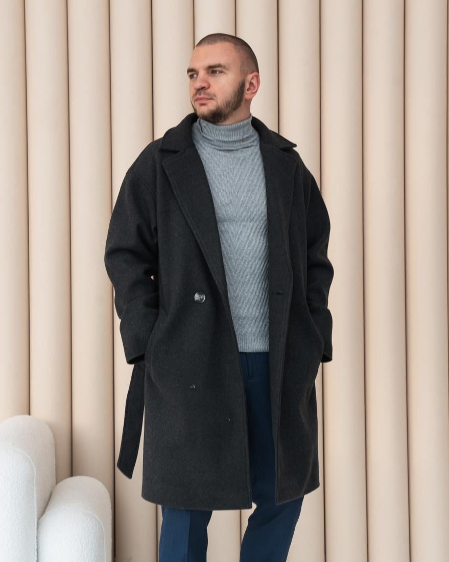 Пальто 77-002 L/XL Сірий (33929)