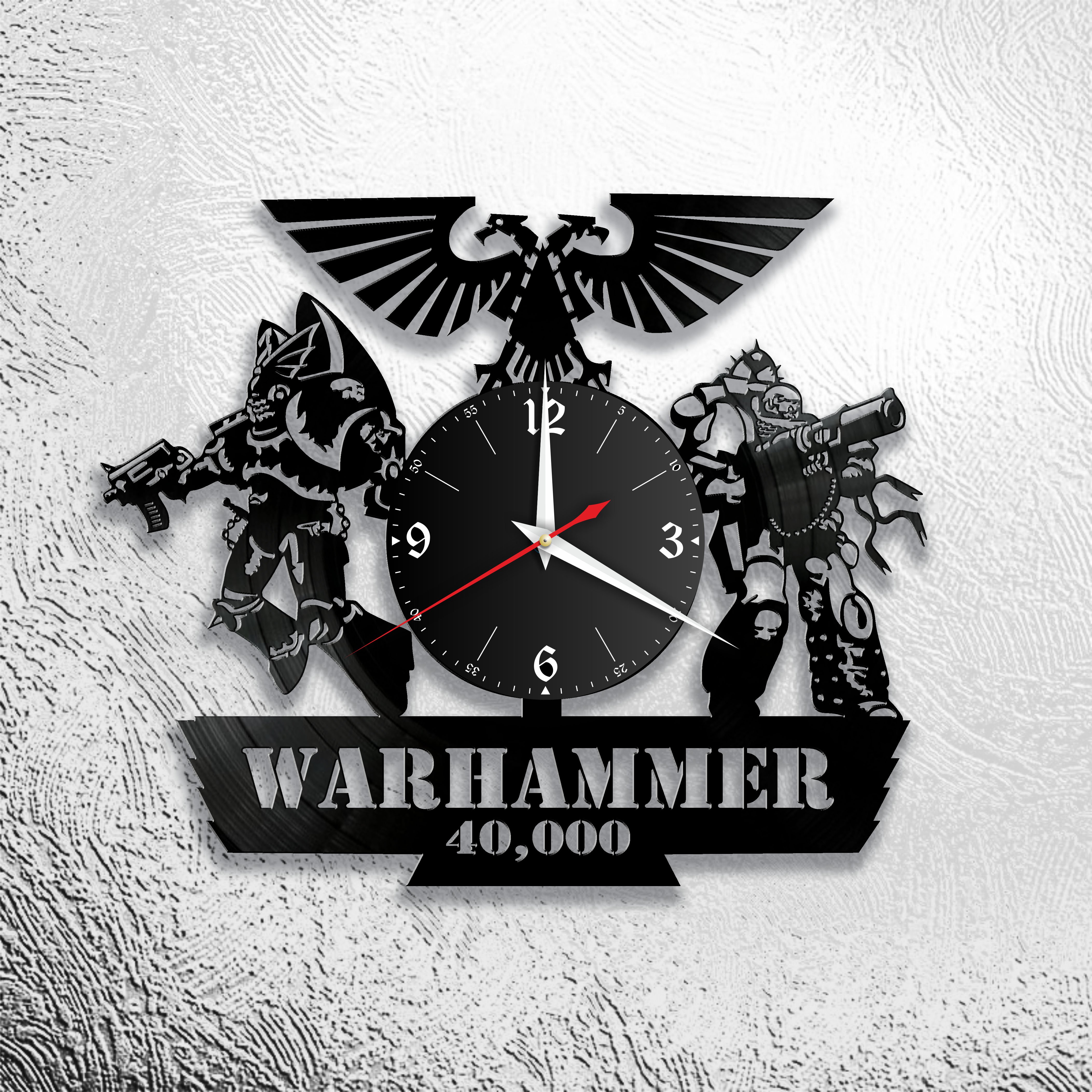 Годинник настінний Warhammer 40000 1000 з вінилової платівки