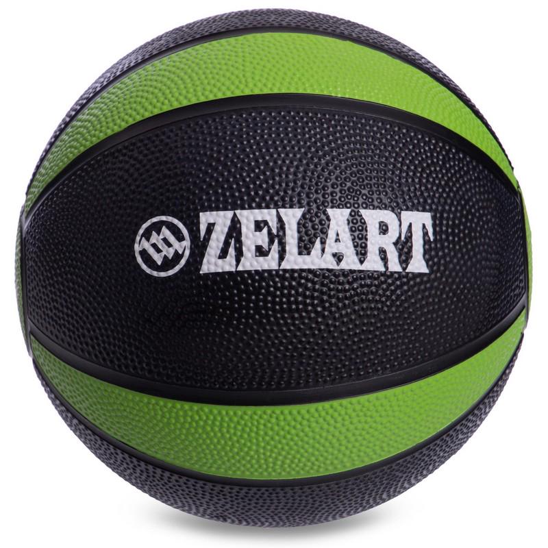 Мяч медицинский медбол Zelart Medicine Ball FI-5122-2 2 кг Черный/Зеленый (DR003487) - фото 2