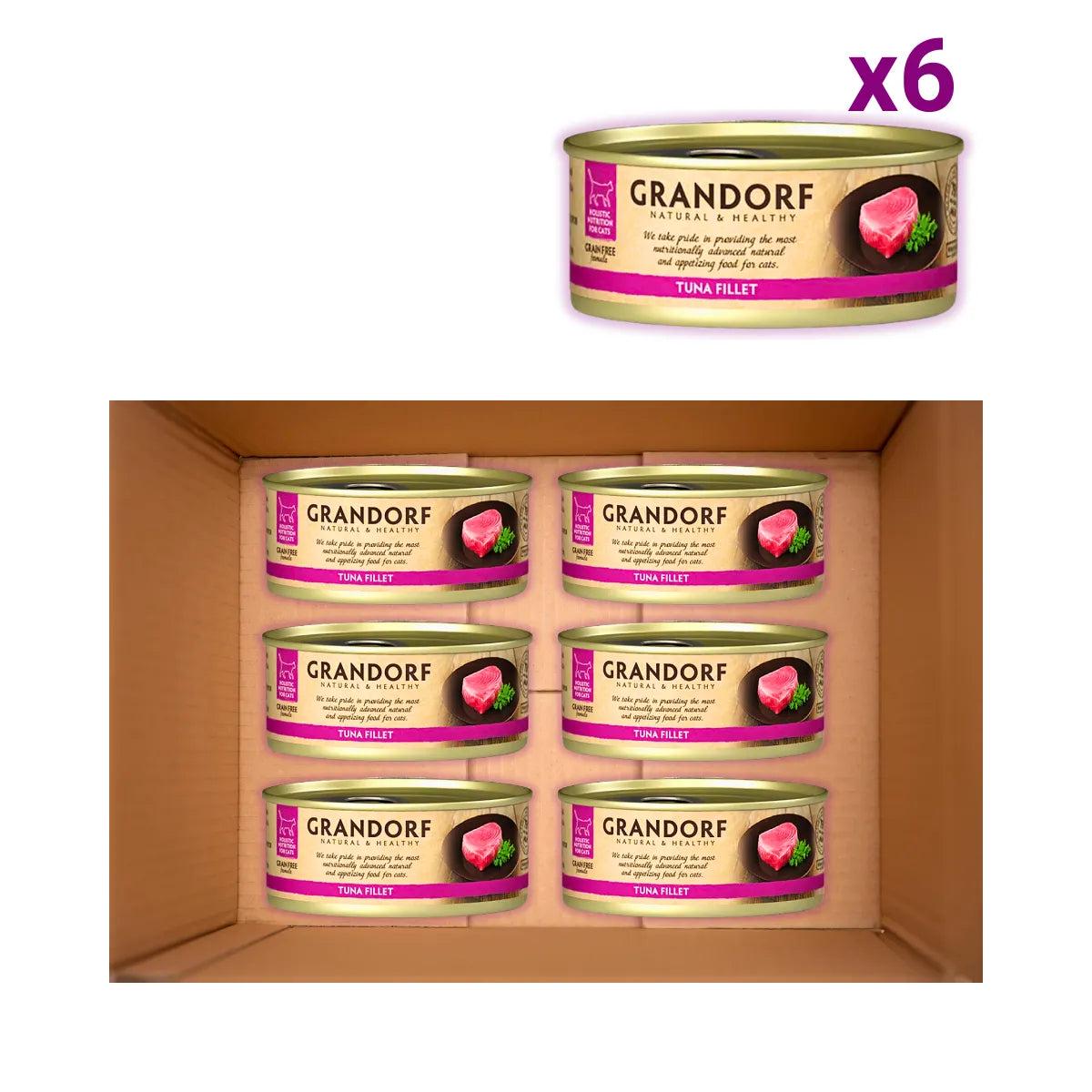 Корм для кошек влажный Grandorf Филе тунца для взрослых кошек всех пород 70 г х 6 шт. (PGDCW0707) - фото 2 Корм для кошек влажный Grandorf Филе тунца для взрослых кошек всех пород 70 г х 6 шт. (PGDCW0707) - фото 2