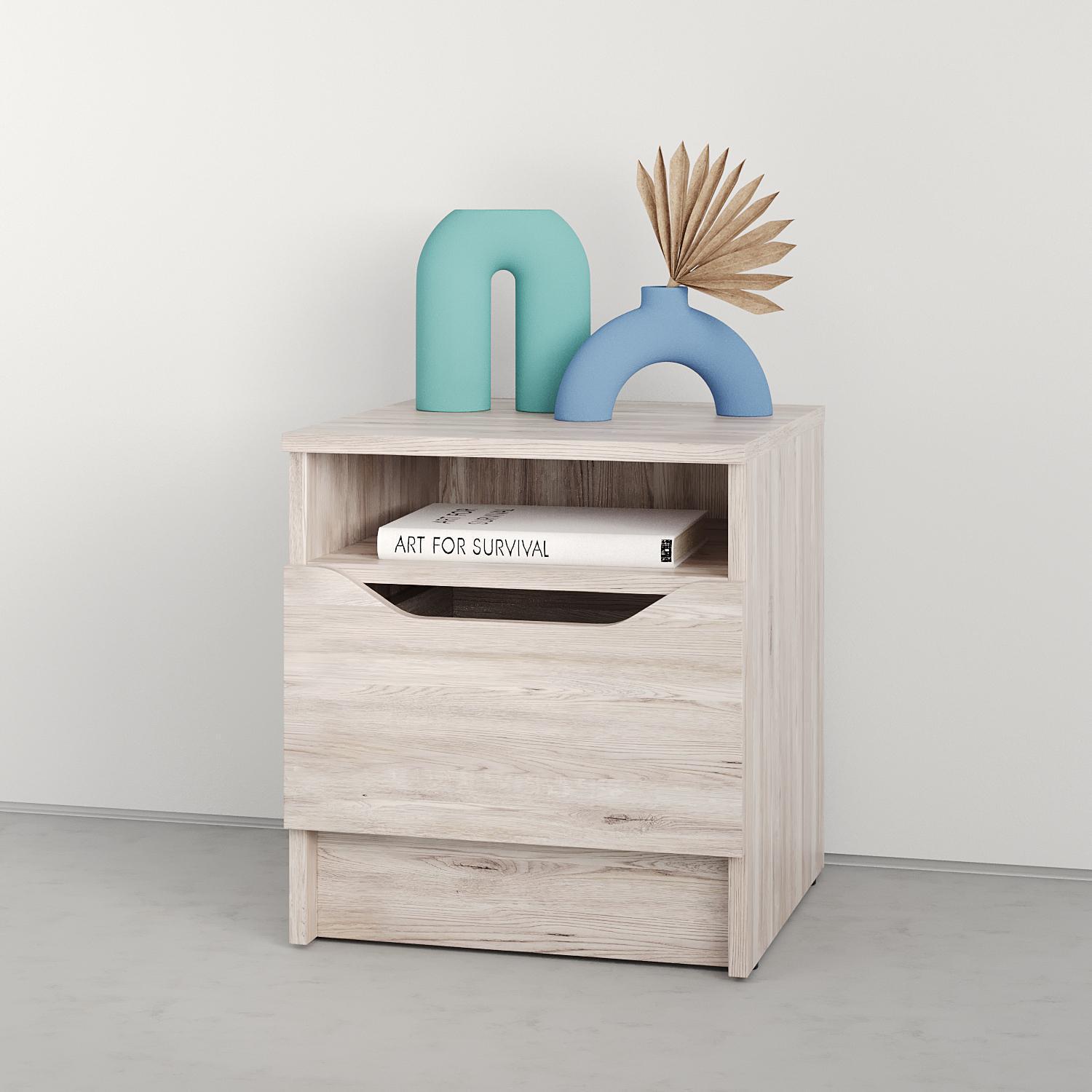 Тумба приліжкова MebelStar Лілу 40x40x44,5 см Аляска сірий (MBS-1377) - фото 1 Тумба приліжкова MebelStar Лілу 40x40x44,5 см Аляска сірий (MBS-1377) - фото 1