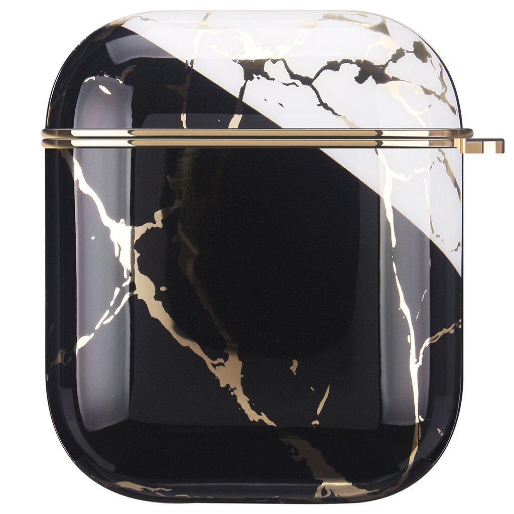 Дизайнерский мраморный чехол для Apple AirPods 1/2 Черный (352)