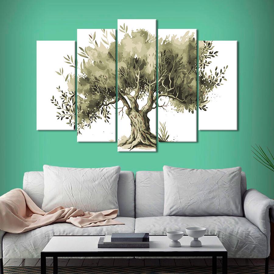 Картина на полотні Велике дерево в абстрактному стилі 137x85 см (V438-5_L)