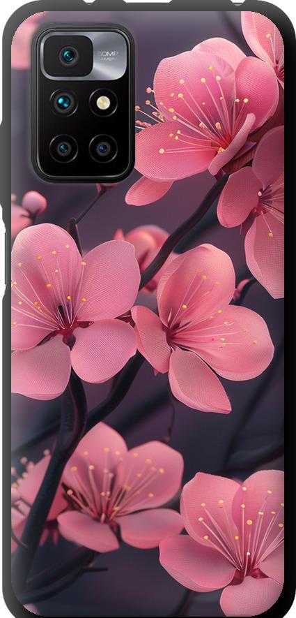 Чехол на Xiaomi Redmi 10 Пурпурная сакура (6075b-2488-42517)
