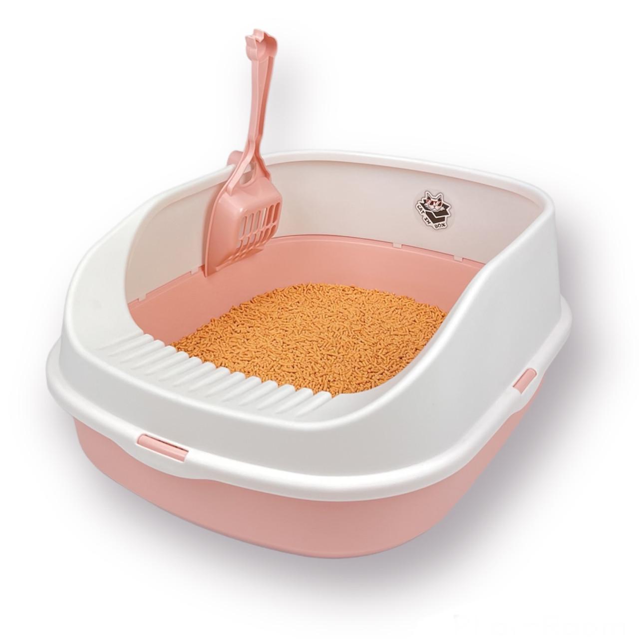 Лоток для котов CAT IN BOX с лопаткой 48х38х20 см Розовый (18553132) - фото 6 Лоток для котов CAT IN BOX с лопаткой 48х38х20 см Розовый (18553132) - фото 6
