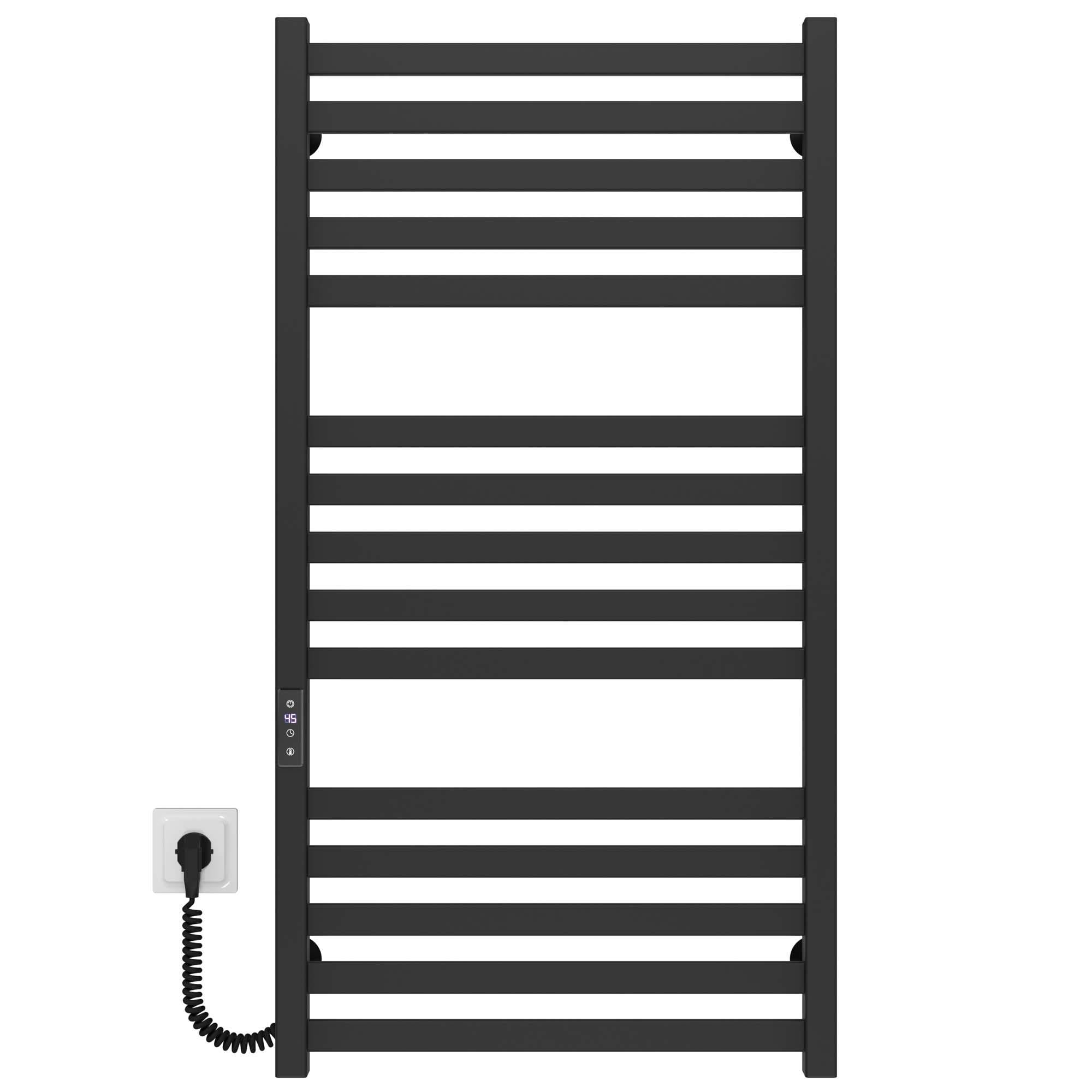 Полотенцесушитель электрический Deffi Magnus П15 JD04 левое подключение нержавеющая сталь 600х1000 мм Черный (A.MA.100.60.15.E.B.L.2)