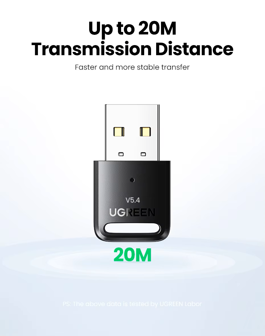 Адаптер для ПК UGREEN CM748 Bluetooth 5.4 (2000135) - фото 6 Адаптер для ПК UGREEN CM748 Bluetooth 5.4 (2000135) - фото 6