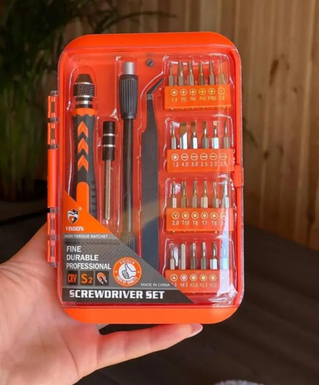 Набор отверток Screwdriver set 28в1 прецизионные с трещоткой в кейсе (192) - фото 4