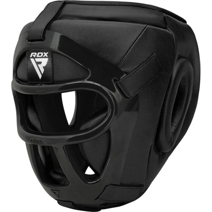 Боксерський шолом RDX T1 HeadGuard with Removable Face Cage S Чорний (2977526267)