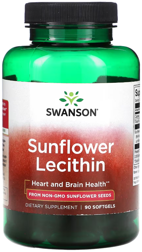 Комплекс Подсолнечный Лецитин Swanson Sunflower Lecithin 1200 мг 90 софтгель Комплекс Подсолнечный Лецитин Swanson Sunflower Lecithin 1200 мг 90 софтгель